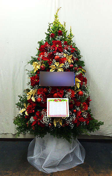 スタンド花とクリスマス スタンド花 楽屋花ならフラワーショップリラ