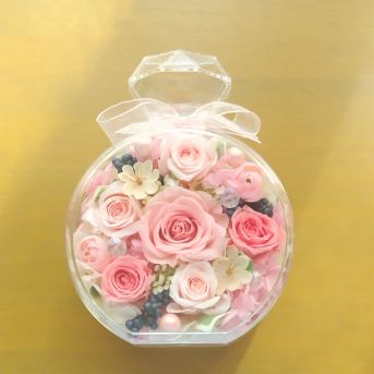 香水ビン型プリザーブドフラワー/正面