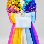 Zepp Shinjukuへ配達したアイドル公演祝いのメンバーカラー7色のスタンド花
